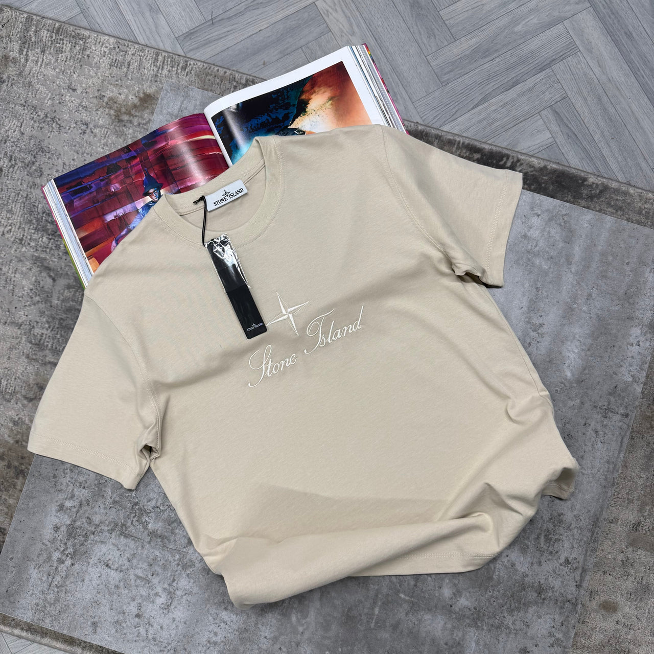 SI LOGO T SHIRT - BEIGE